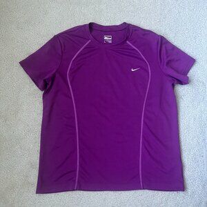 Nike Performance Purple Dri-Fit Athletic Tee Size Large